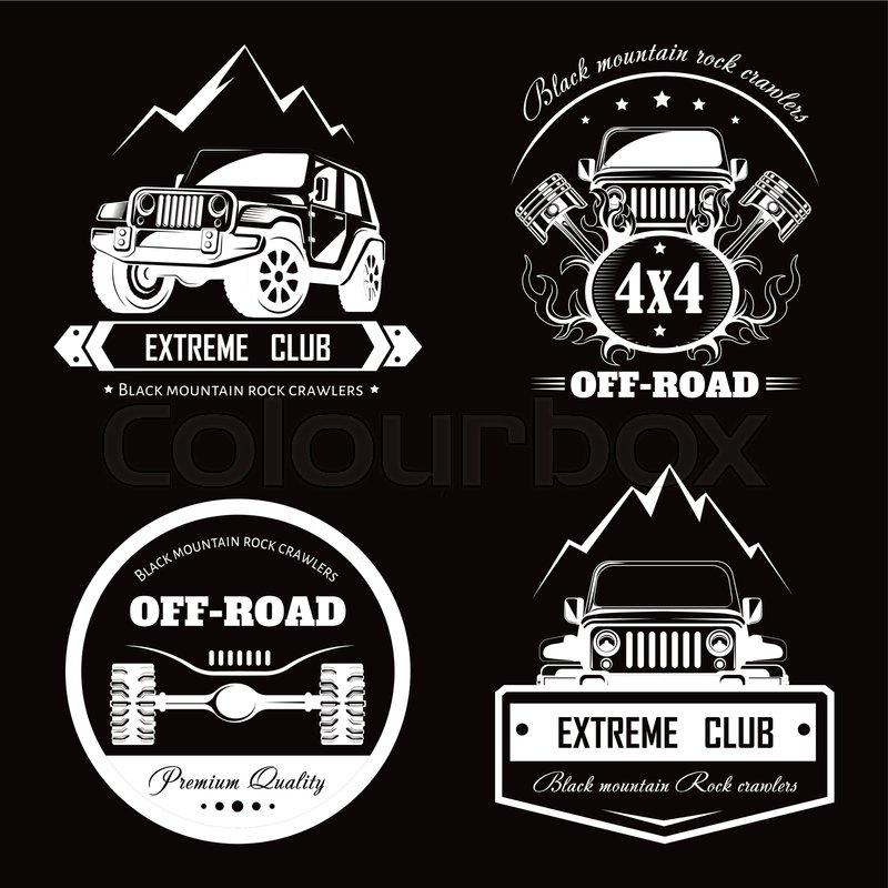 800x800 Off Road Extreme Car Club Logo Stock Vector Colourbox
