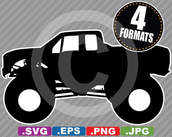 570x453 Monster Truck Clip Art Image Cutting Plus Etsy