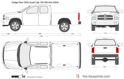 400x255 Dodge Ram Quad Cab Wb Vector Drawing