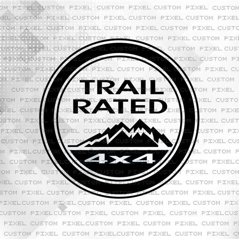 794x794 Jeep Trail Rated Vector Logo Car Emblem Etsy