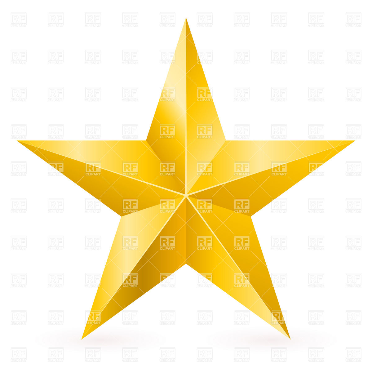 Golden Five Point Star With Facets Vector Image Of Icons 1200x1200 Golden Five Point Star With Facets Vector Image Of Icons