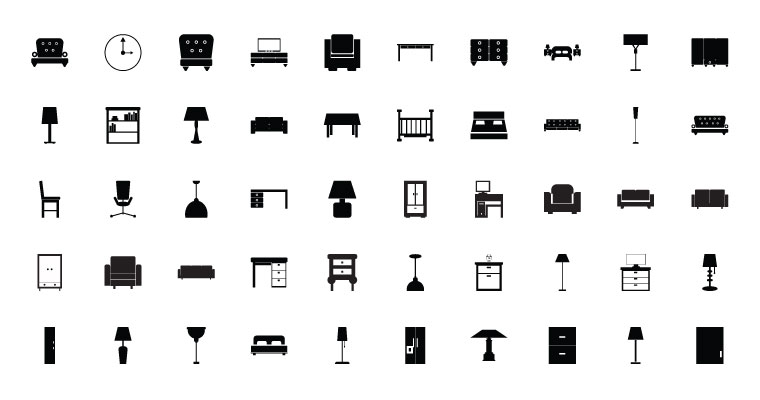 760x400 Gfx Stacks Vector Furniture Icons