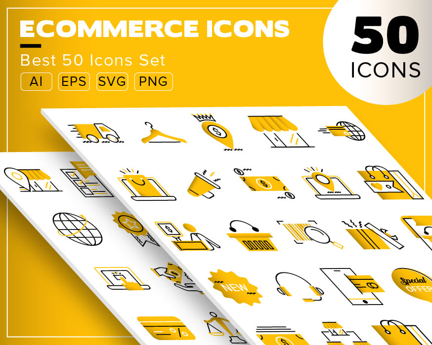 874x699 Latest Flat Customizable Vector Icons