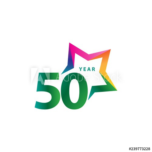 500x500 Year Anniversary Vector Template Design Illustration