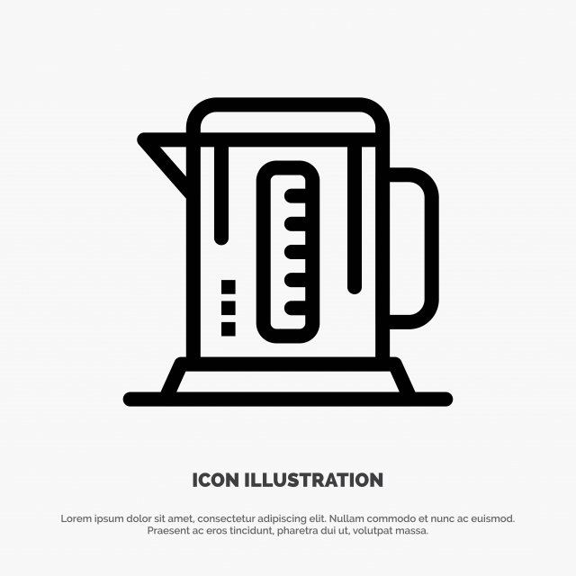 640x640 Boiler Coffee Machine Hotel Vector Line Icon, Beauty