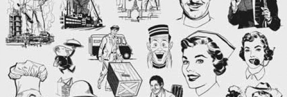 586x198 Free Retro Vectors