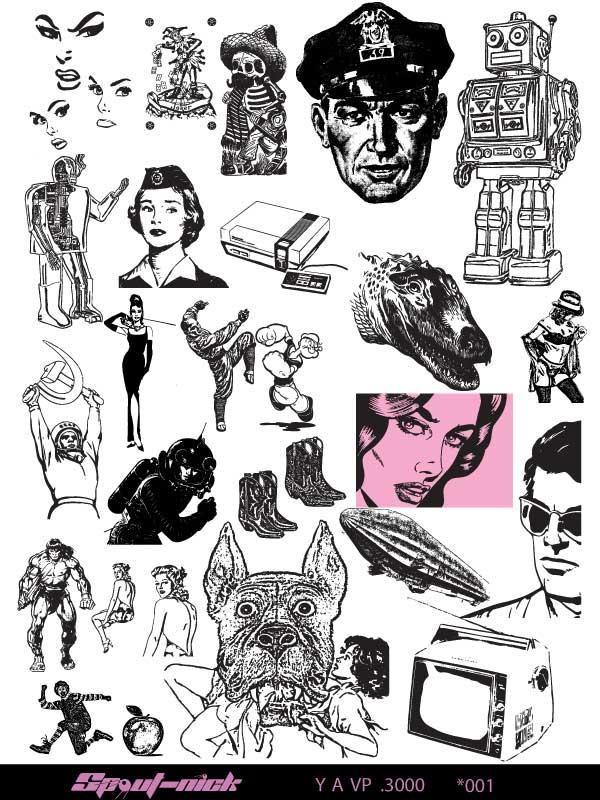 600x800 Vintage Style Vector Pack