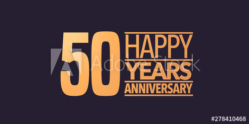 500x250 Years Anniversary Vector Icon, Symbol, Logo Graphic Background