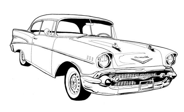 600x367 Chevy Bel Air Drawing Chevy's Chevy Bel Air, Cars