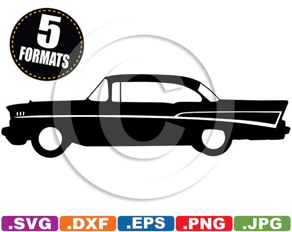 570x453 Chevy Bel Air Silhouette Clip Art Image
