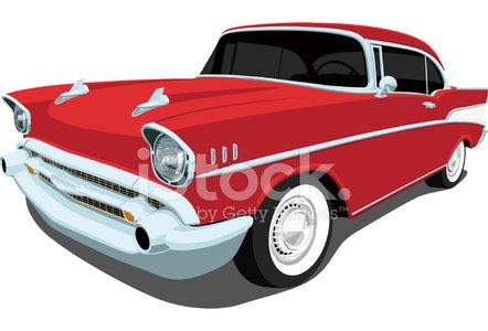 442x300 Vector Chevrolet Bel Air Angle View Stock Vectors