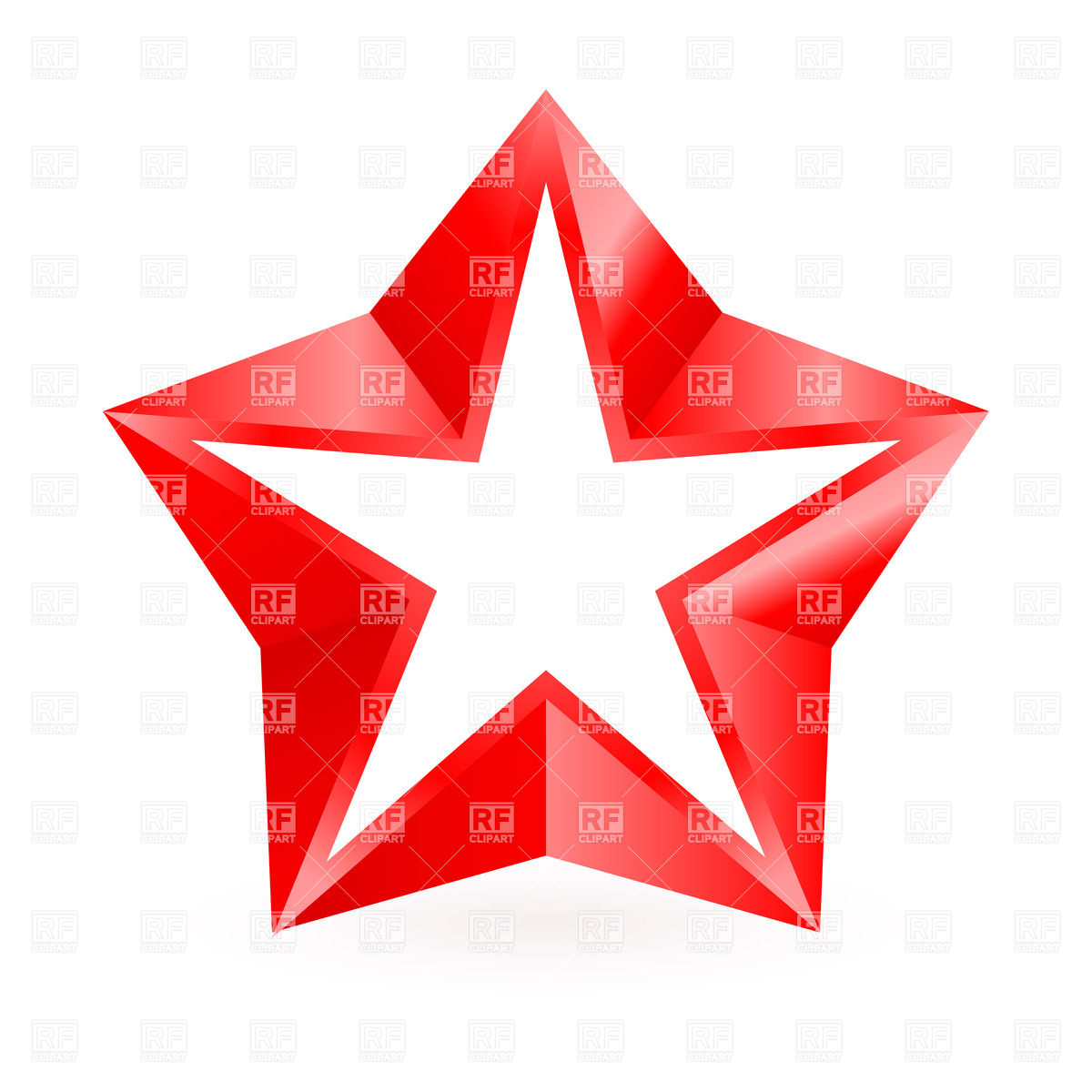 1200x1200 Shiny Red Star On White Background Vector Image Of Design Elements