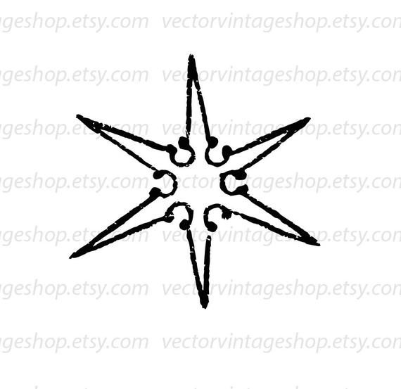 570x553 Point Star Vector Clipart Commercial Use Winter Holiday Etsy