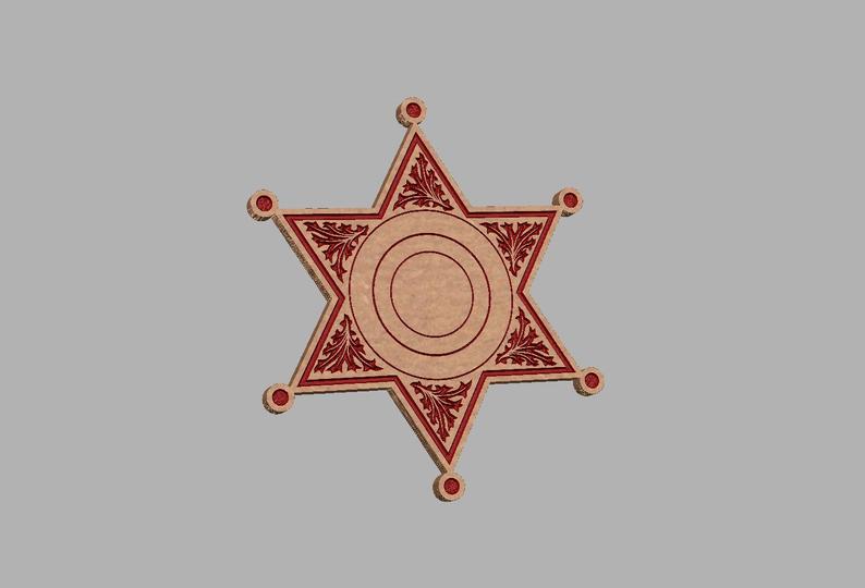 794x540 Point Star Badge Vector Dxf Digital Etsy