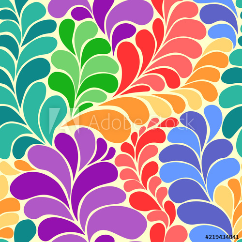 500x500 Abstract Vibrant Hippie Seamless Vector Pattern