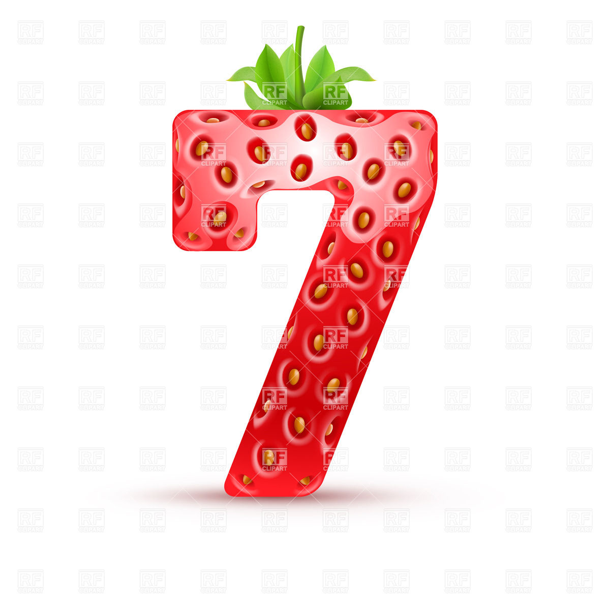 1200x1200 Strawberry Style Font, Number Vector Image Of Signs, Symbols