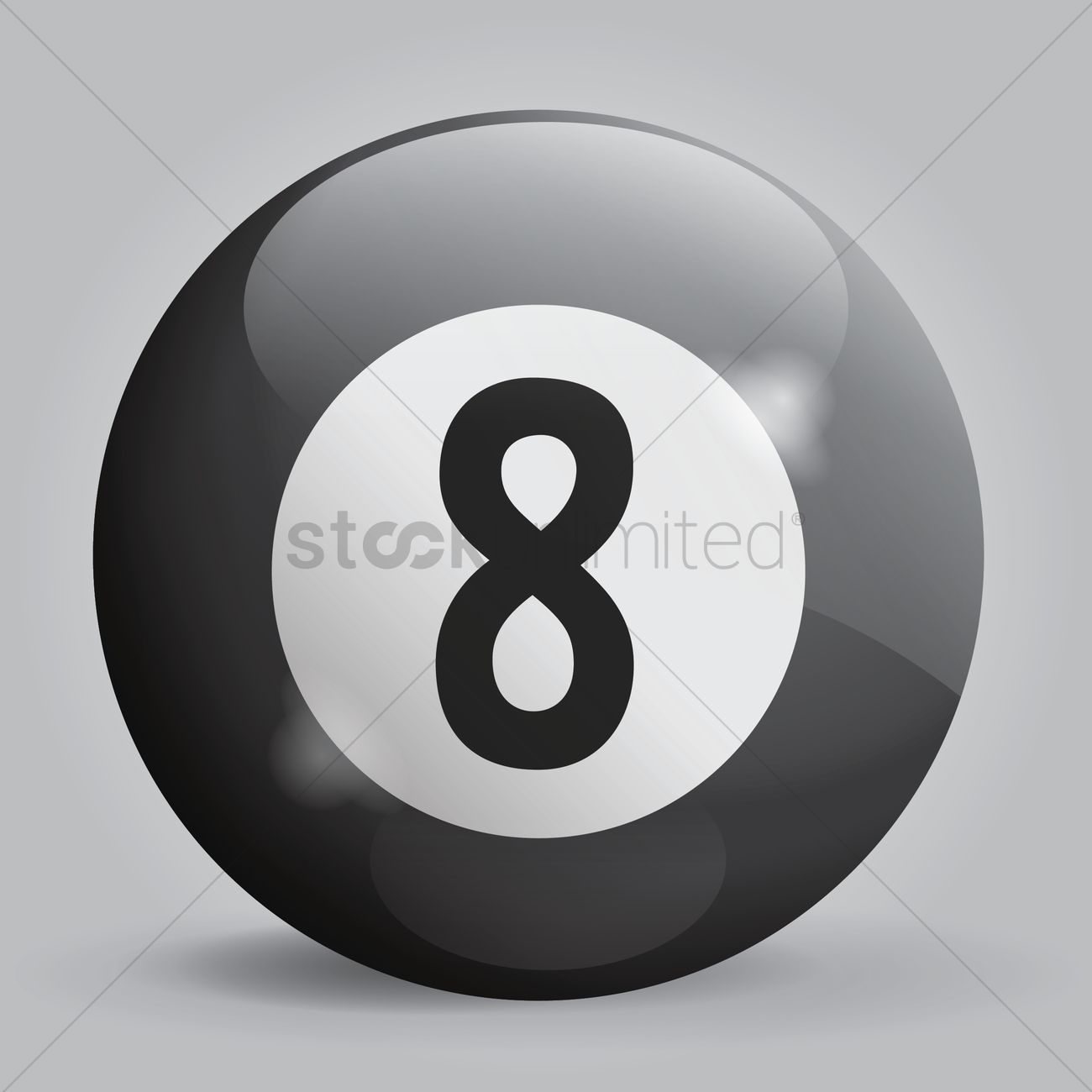 1300x1300 Billiard Ball Vector Image