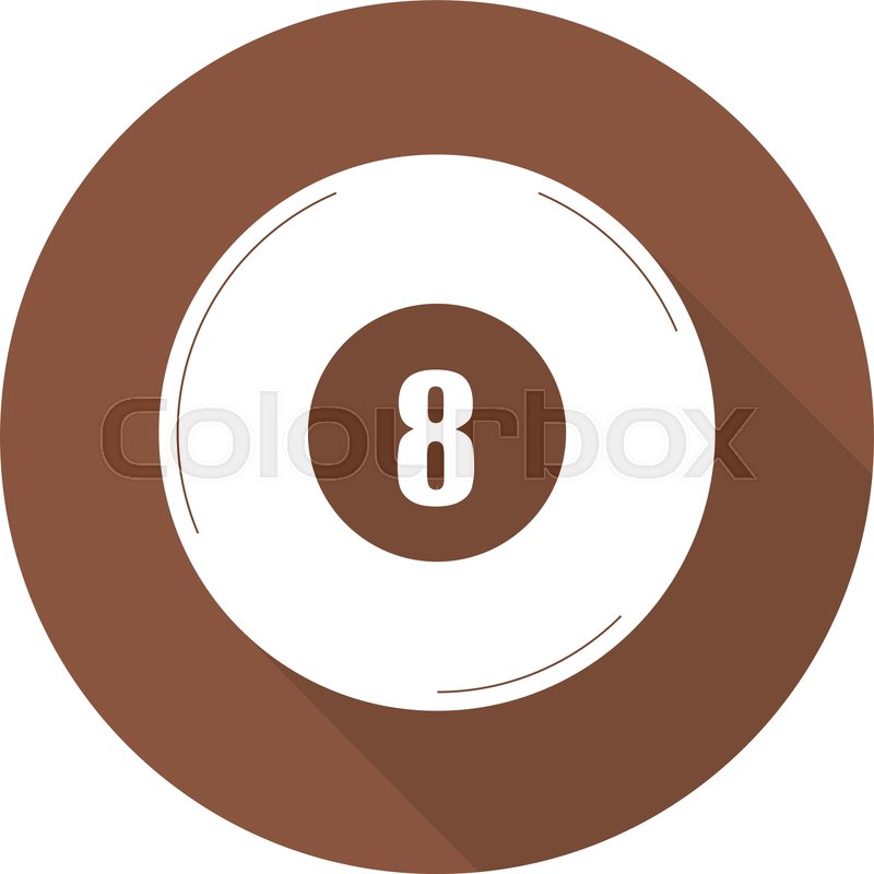800x800 Billiard Eight Ball Flat Design Long Stock Vector Colourbox