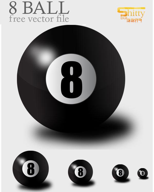 600x748 Eight Ball Vector