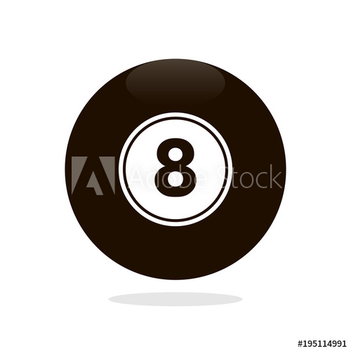 500x500 Vector Flat Design Illustration Of Magic Ball Isolated On White