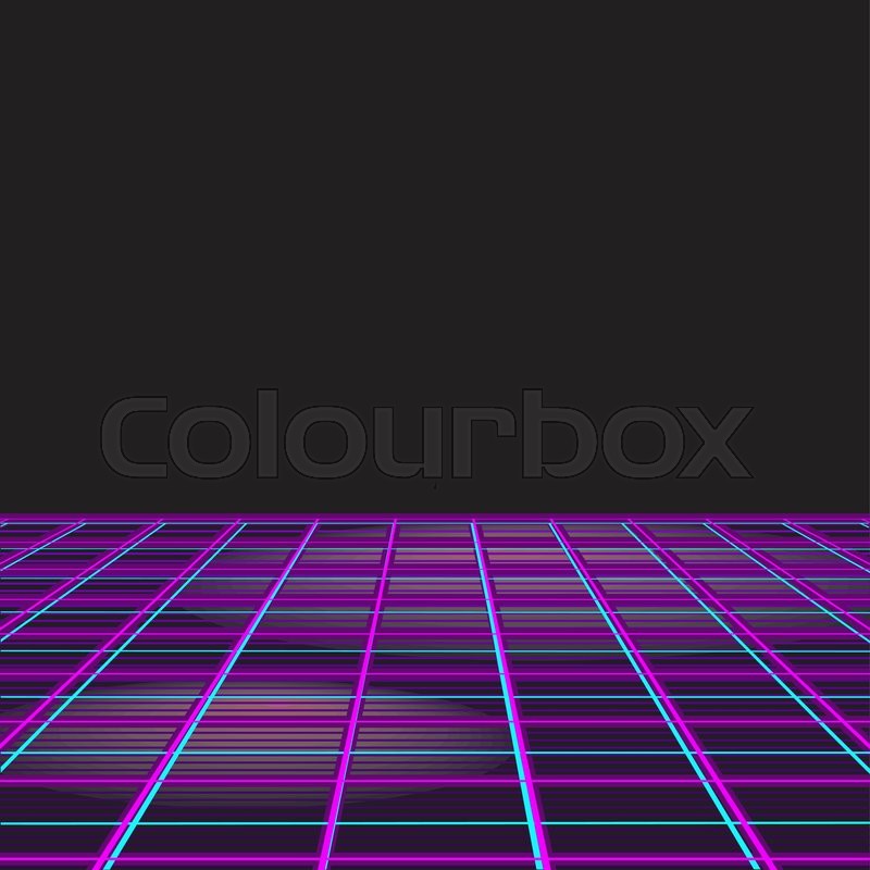 800x800 Retro Style Disco Design Neon Stock Vector Colourbox
