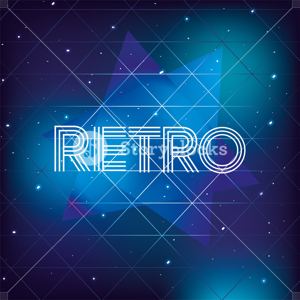 1000x1000 Graphic Retro With Neon Style Background Vector Illustration