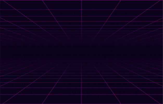626x401 Retro Neon Space Travel Grid Vector Premium Download