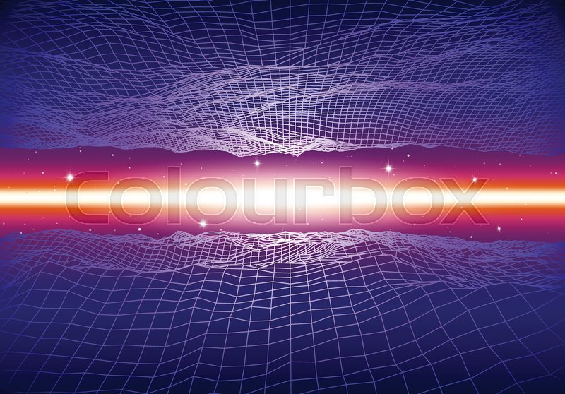 800x558 Retro Neon Background With Styled Stock Vector Colourbox