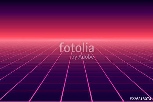 500x334 Vector Perspective Grid Abstract Retro Background In Style