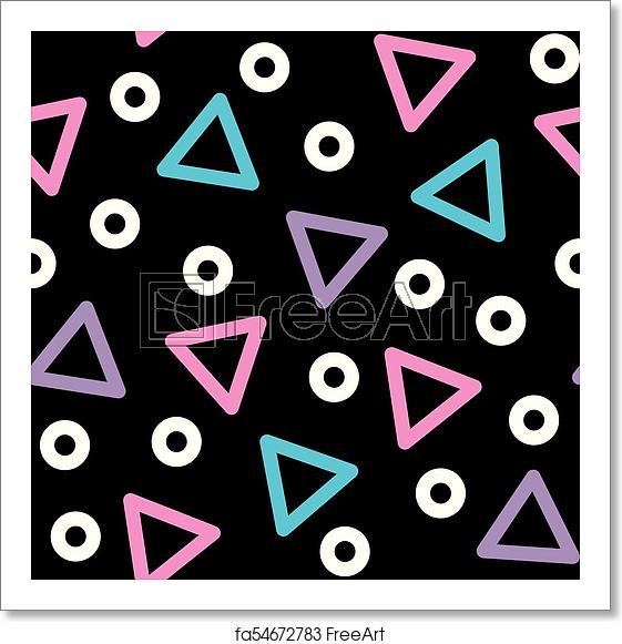 561x581 Free Art Print Of Triangle Vector Seamless Pattern
