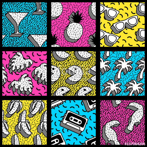 500x500 Set Of Vibrant Patterns Stock Image And Royalty Free Vector
