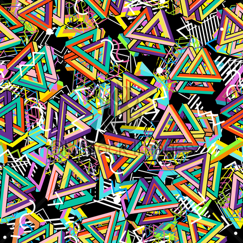 500x500 Vector Pattern Seamless Background Retro Memphis St Gl