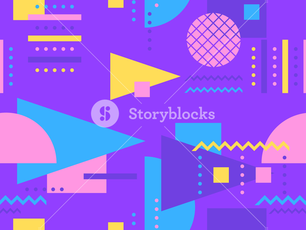 1000x750 Memphis Seamless Pattern Geometric Elements Memphis In The Style