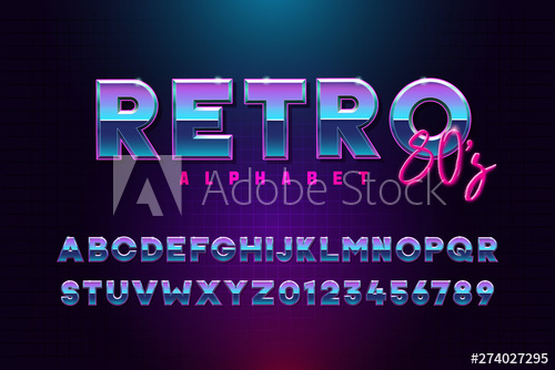 500x334 Retro Font Effect Based On The Vector Design Text Elements