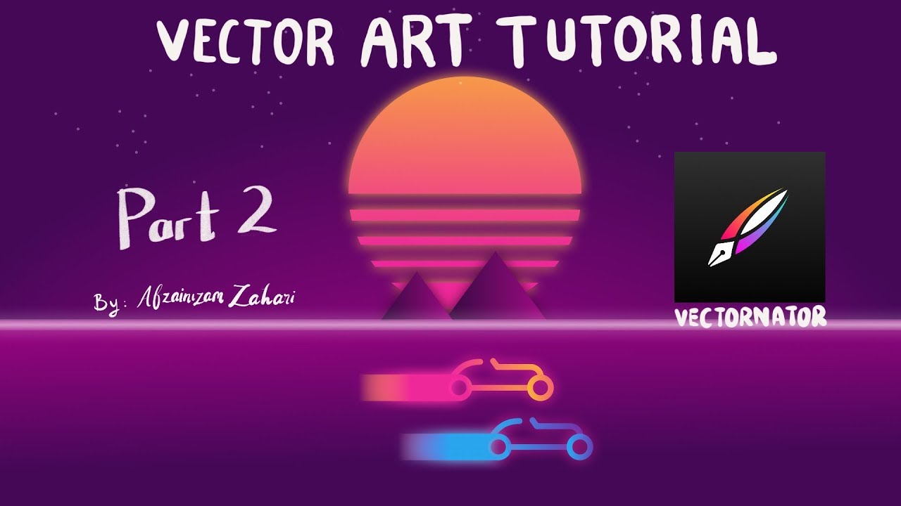 1280x720 Vectornator Tutorial On Ipad Retro Sunset