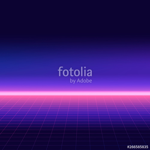 500x500 Abstract Retro Background, Style Futuristic Digital Landscape