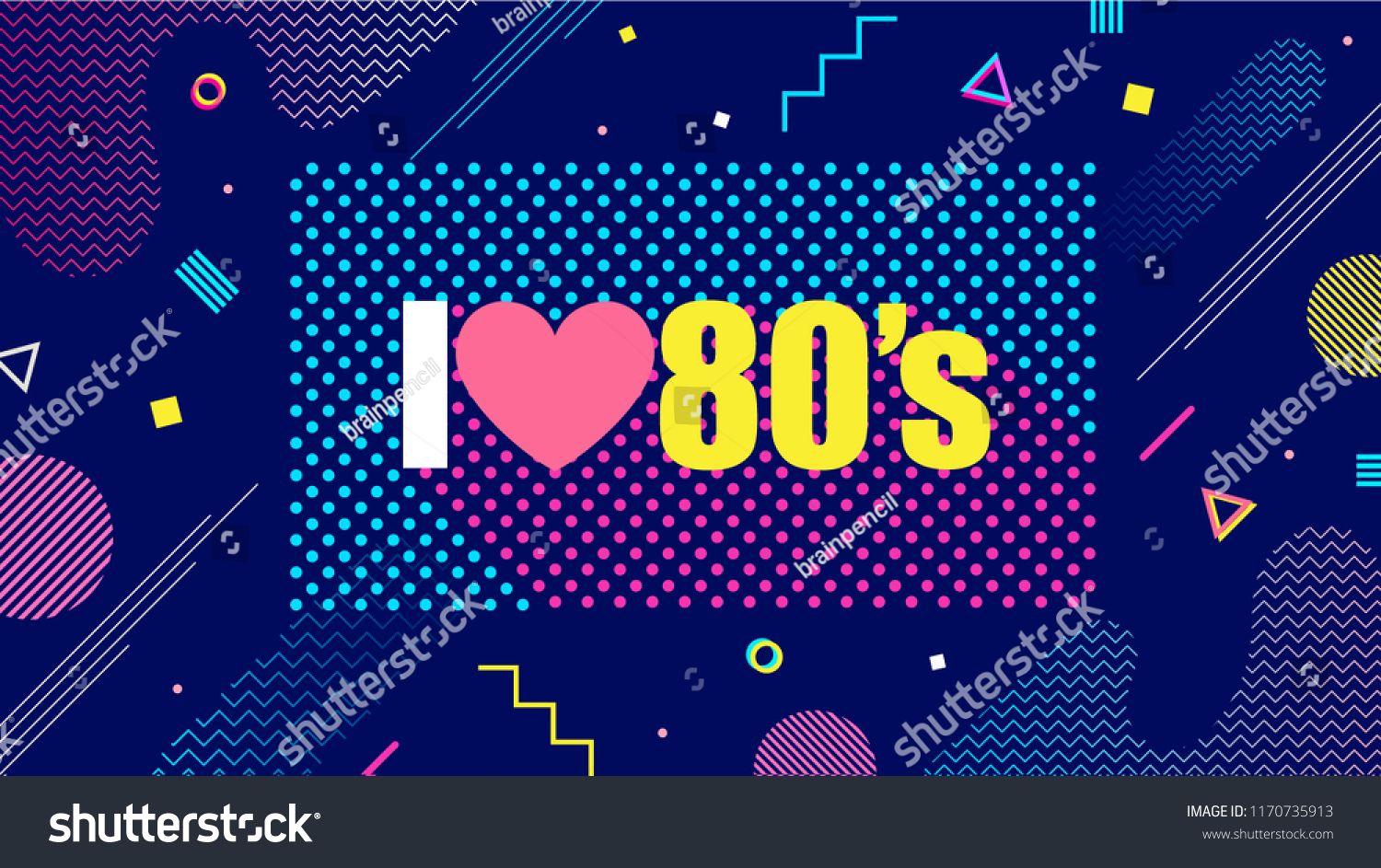 1500x943 I Love Dark Vector Eighties Background Abstract Geometric
