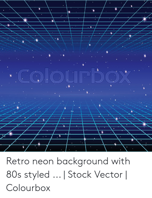 500x652 Retro Neon Background With Styled Stock Vector Colourbox