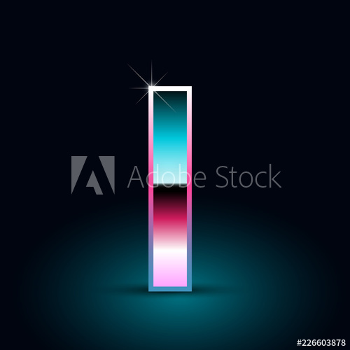 500x500 Retro Letter L Lowercase Vector Font Isolated On Black