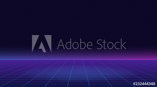 500x278 Future Retro Line Background Of The Vector Futuristic Synth