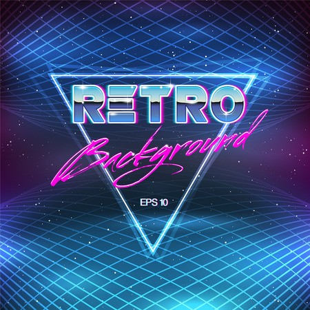450x450 Retro Sci Fi Background Royalty Free Vector Graphics