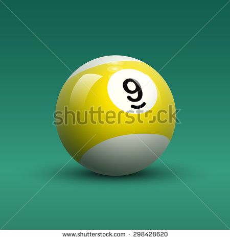 450x470 Billiard Ball Vector Isolated Striped Color Yellow And White