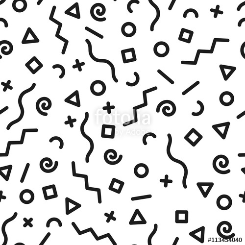 Seamless Abstract Geometric Pattern In Retro Style, Fashion 500x500 Seamless Abstract Geometric Pattern In Retro Style, Fashion