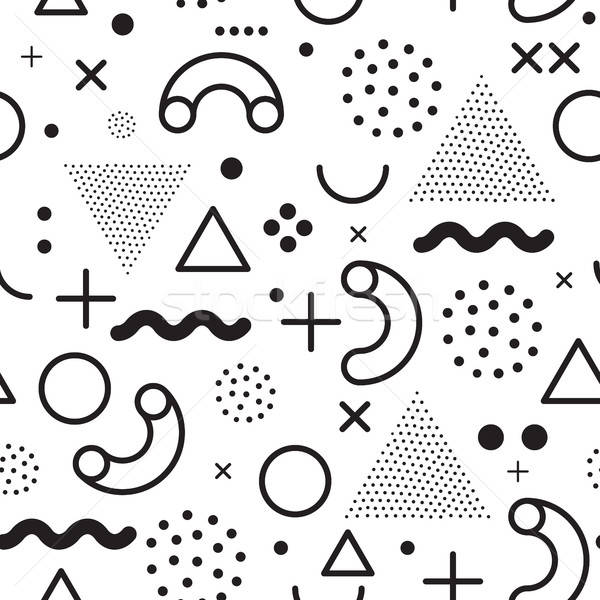 Vector Seamless Pattern In Pointillism, Memphis, Style 600x600 Vector Seamless Pattern In Pointillism, Memphis, Style