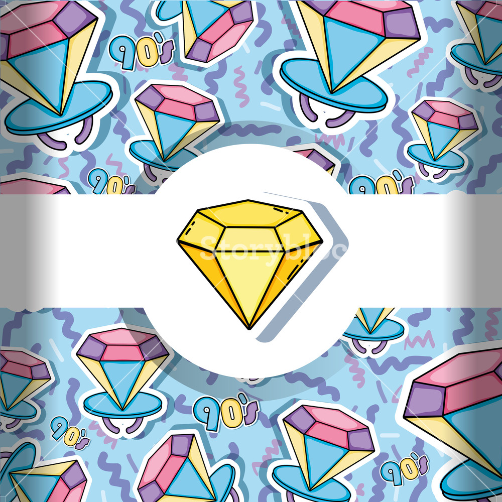 1000x1000 Background Cartoons Diamond And Lollipop Vector Illustration