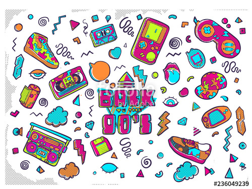 500x375 Back To The Vector Illustration In Trendy Style