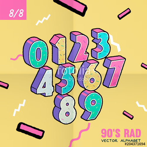 500x500 The Rad Style Vector Alphabet Stock Image And Royalty