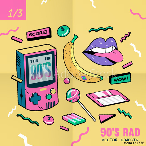 500x500 The Rad Style Vector Isolated Objects And Graphic