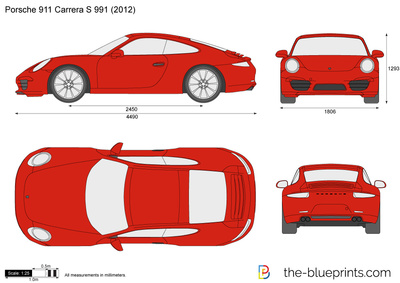 400x283 Porsche Carrera S Vector Drawing