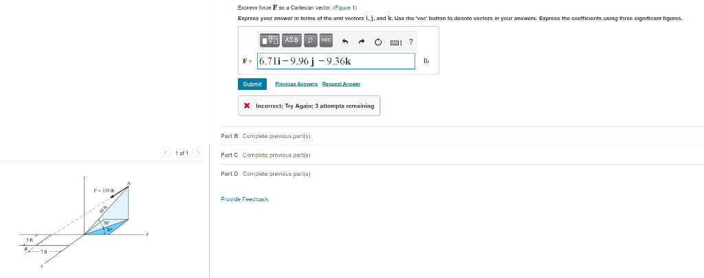 1024x405 Solved Express Force F As A Cartes An Vector